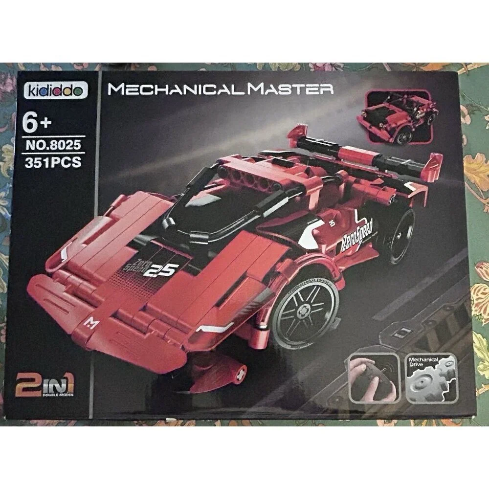 2 in 1 STEM Remote Control Race Car Building Blocks 351 Pcs Building Kit No 8205